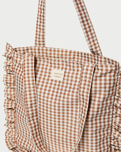 Justine Brown Gingham Ruffle Tote | Loeffler Randall Women