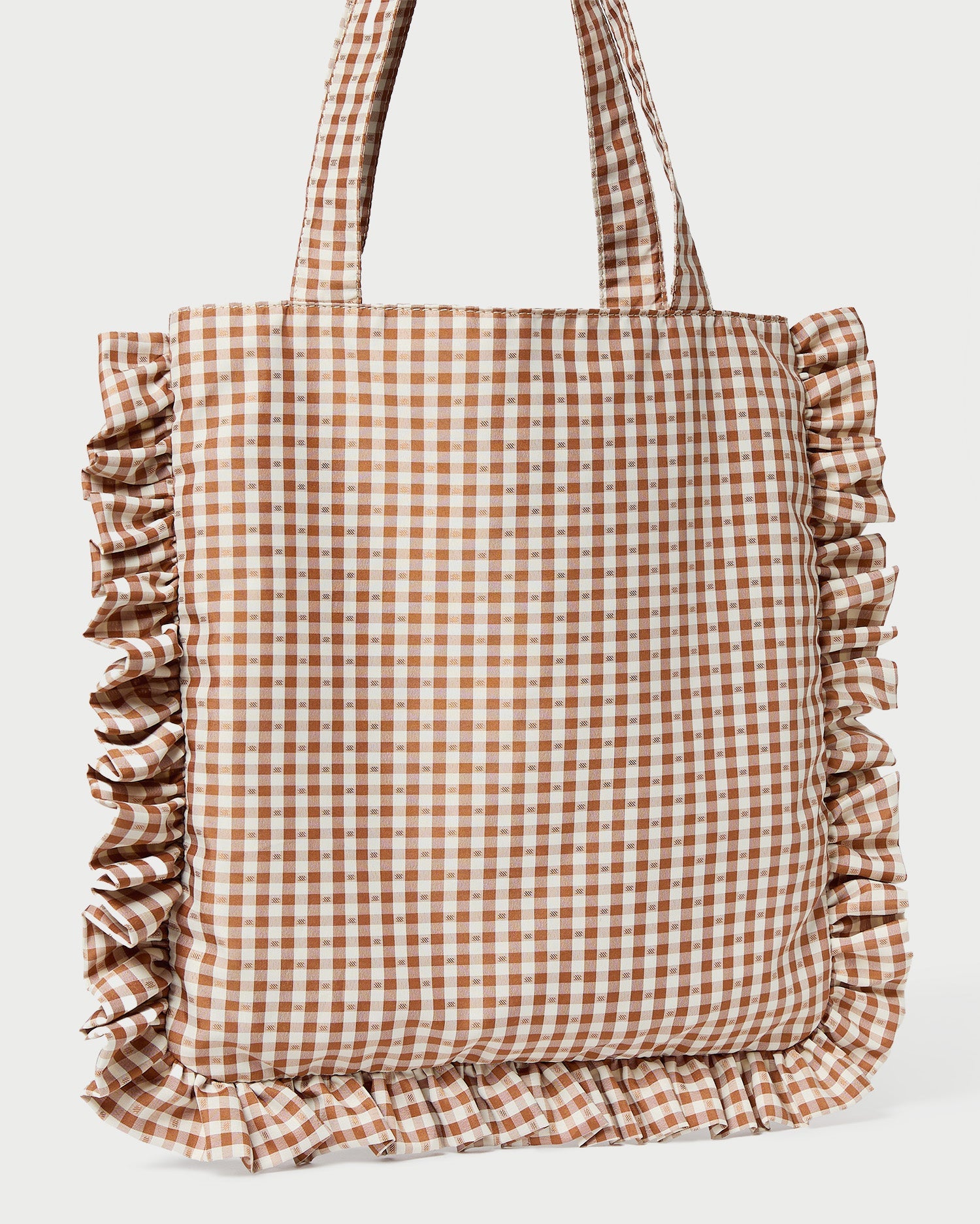 Justine Brown Gingham Ruffle Tote | Loeffler Randall Women
