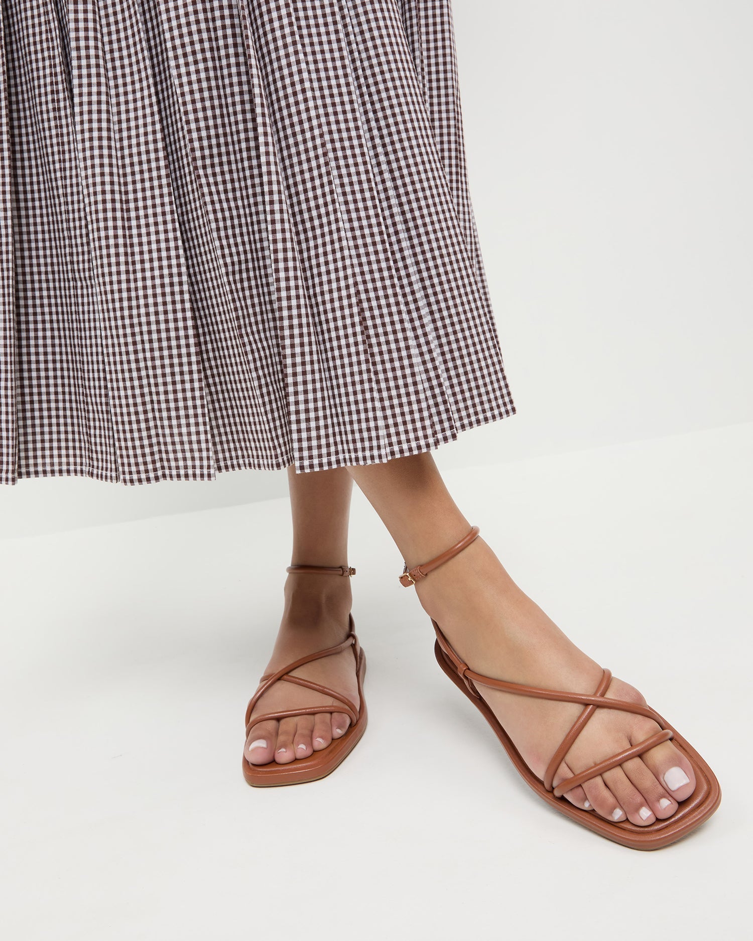 Noor Timber Leather Flat Sandal | Loeffler Randall Women
