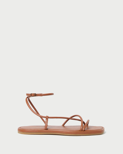 Noor Timber Leather Flat Sandal | Loeffler Randall Women