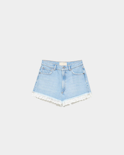 Kay Lace-Trimmed Denim Shorts | Loeffler Randall Women
