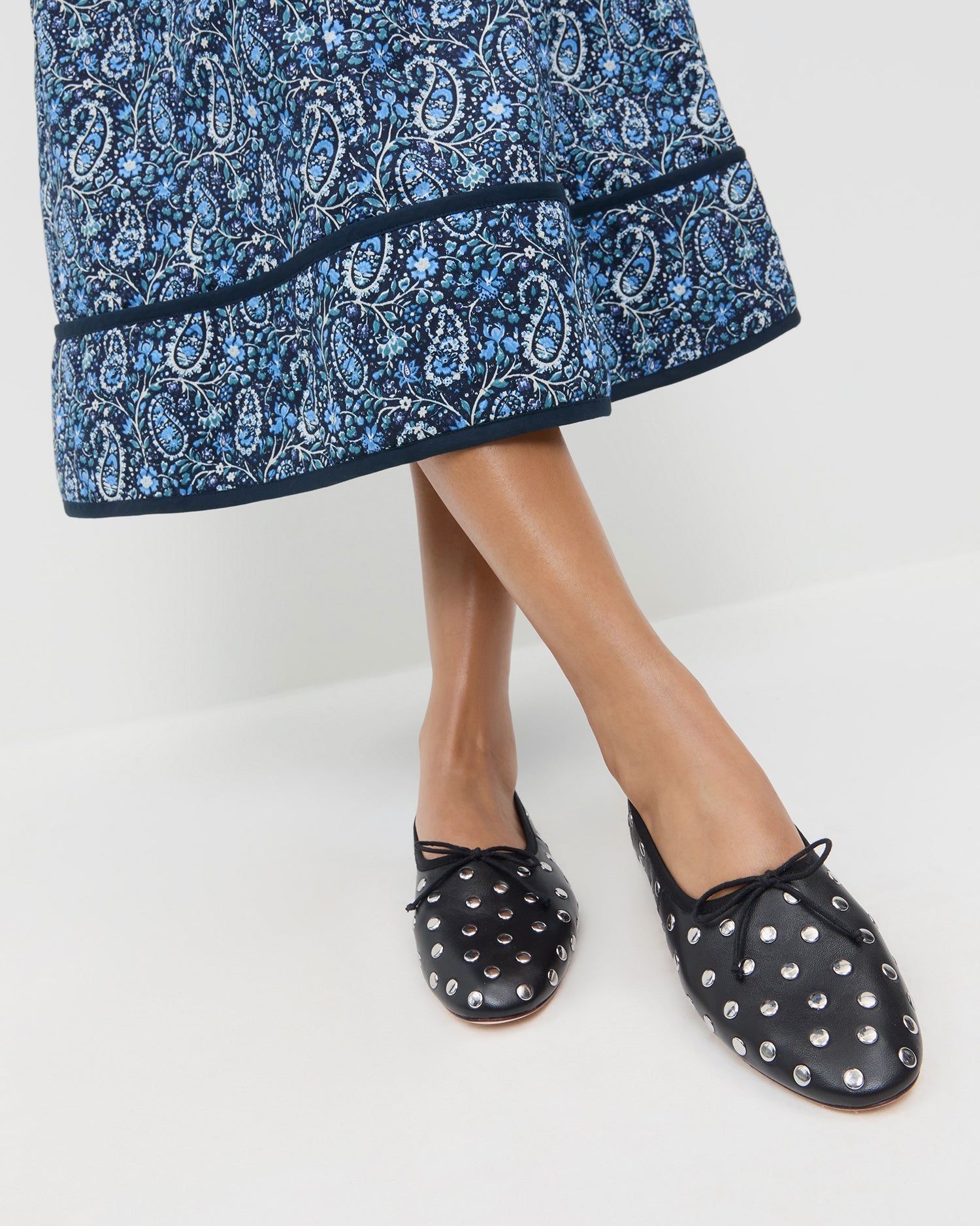 Landon Black/Silver Ballet Flat | Loeffler Randall Women