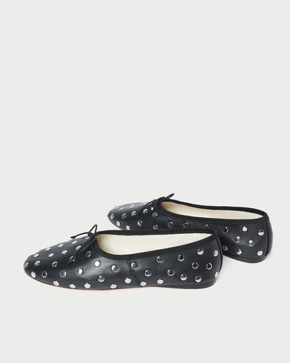 Landon Black/Silver Ballet Flat | Loeffler Randall Women
