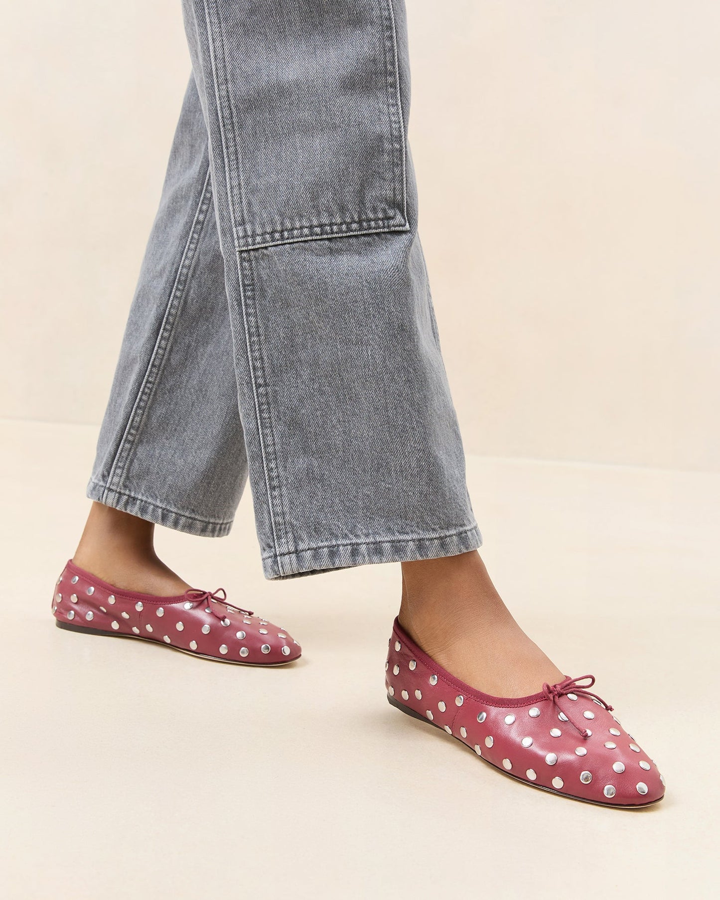 Landon Wine/Silver Ballet Flat | Loeffler Randall Women