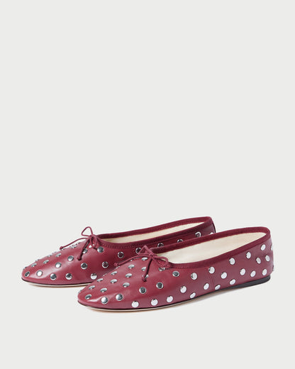 Landon Wine/Silver Ballet Flat | Loeffler Randall Women