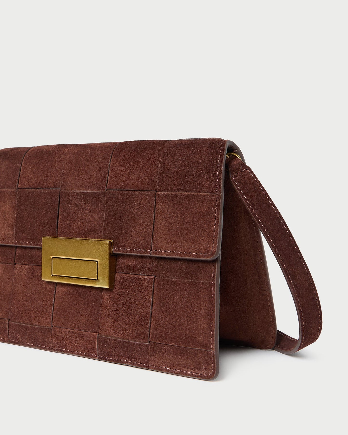 Delphine Espresso Suede Shoulder Bag | Loeffler Randall Women