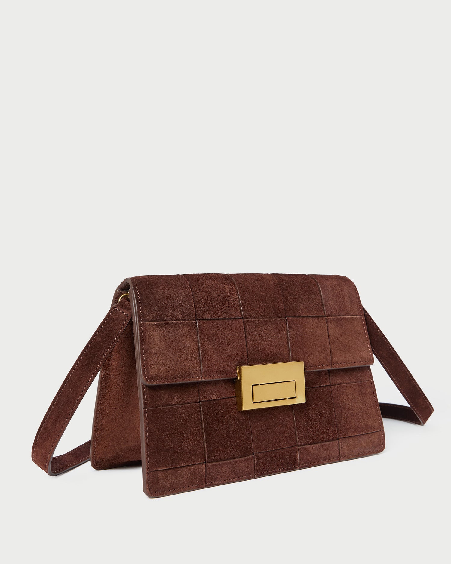 Delphine Espresso Suede Shoulder Bag | Loeffler Randall Women