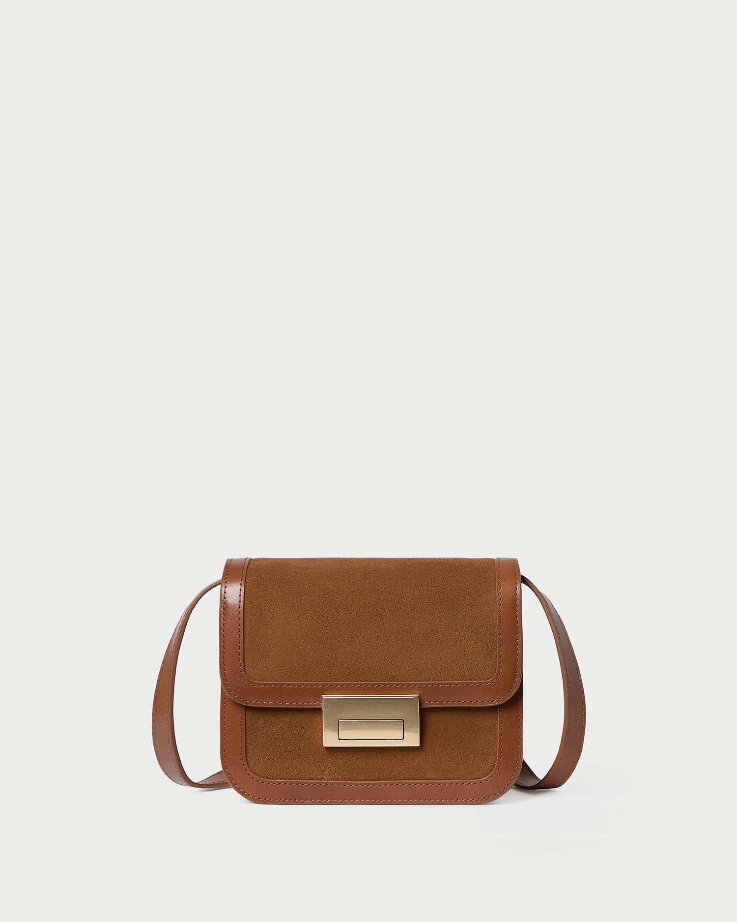 Desi Cacao Suede/Leather Crossbody | Loeffler Randall Women