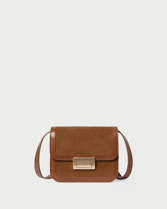 Desi Cacao Suede/Leather Crossbody | Loeffler Randall Women