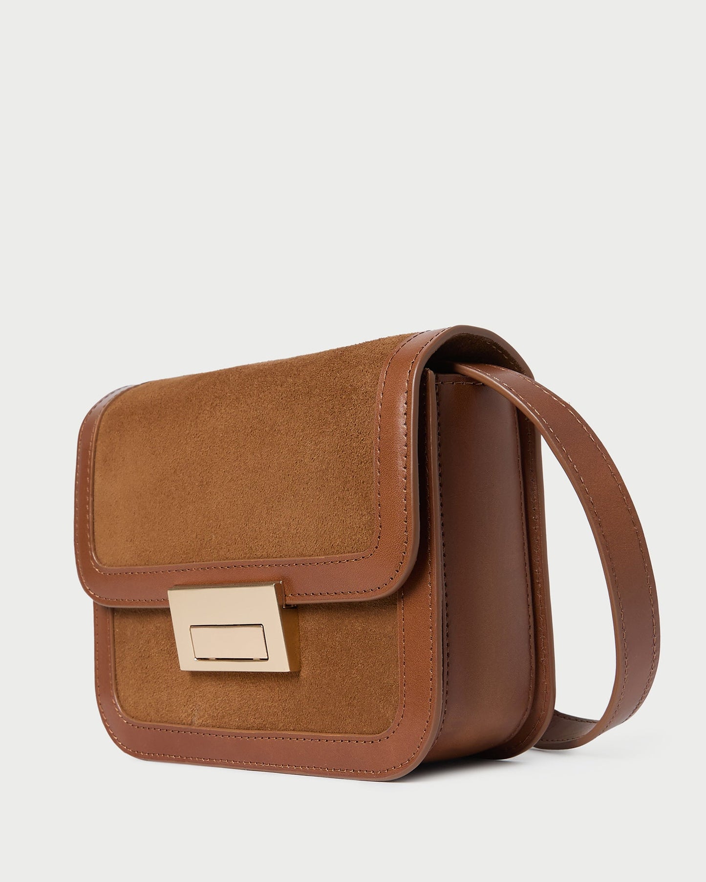 Desi Cacao Suede/Leather Crossbody | Loeffler Randall Women