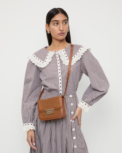 Desi Cacao Suede/Leather Crossbody | Loeffler Randall Women