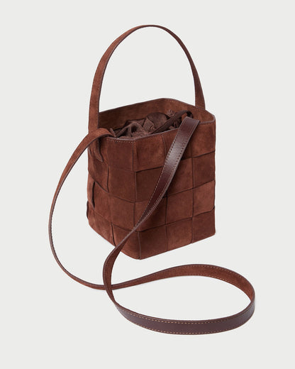 Laith Espresso Suede Bucket Bag | Loeffler Randall Women