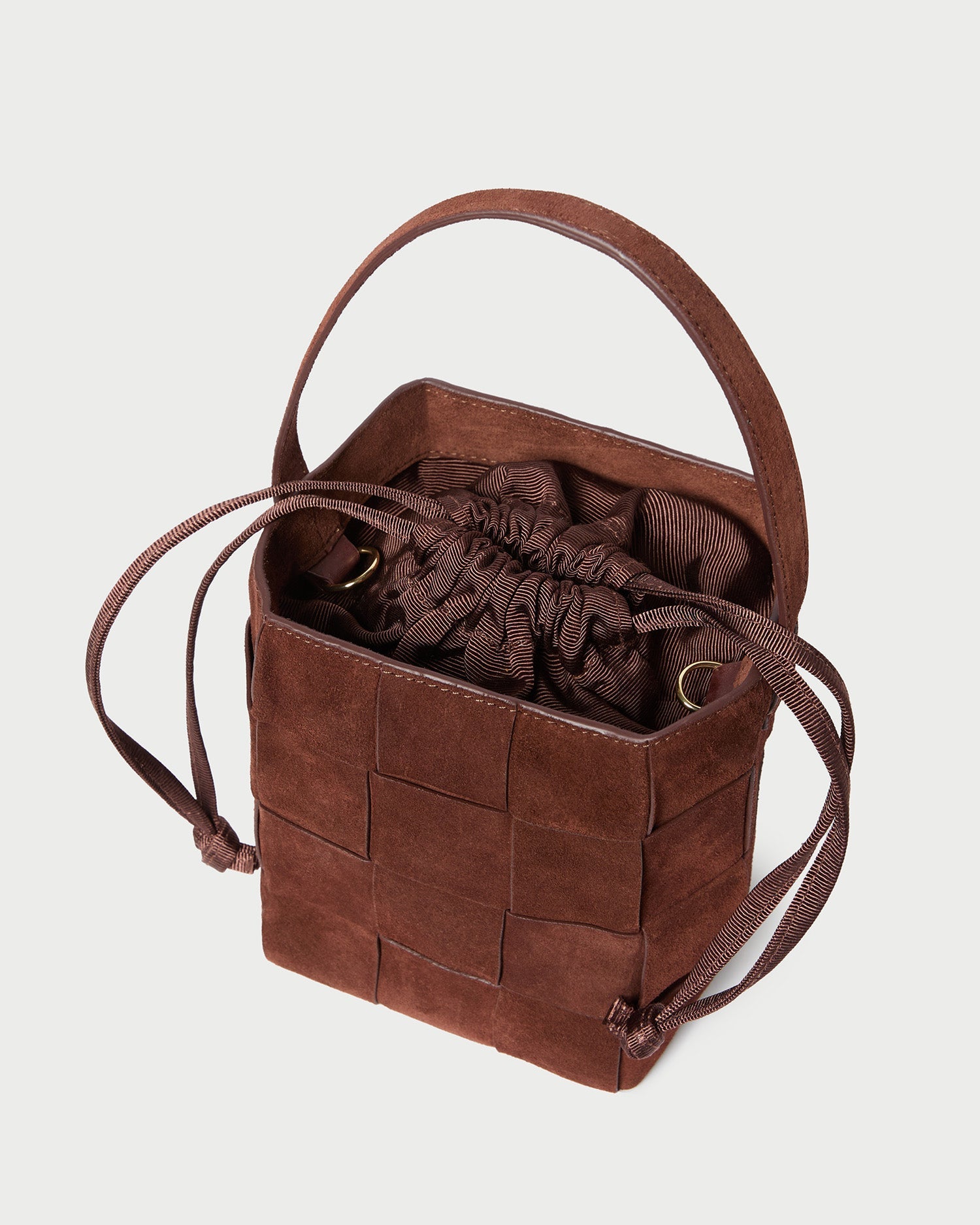 Laith Espresso Suede Bucket Bag | Loeffler Randall Women