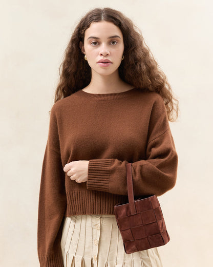 Laith Espresso Suede Bucket Bag | Loeffler Randall Women