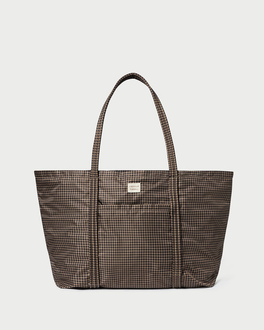 Dina Brown/Black Check Travel Tote | Loeffler Randall Women
