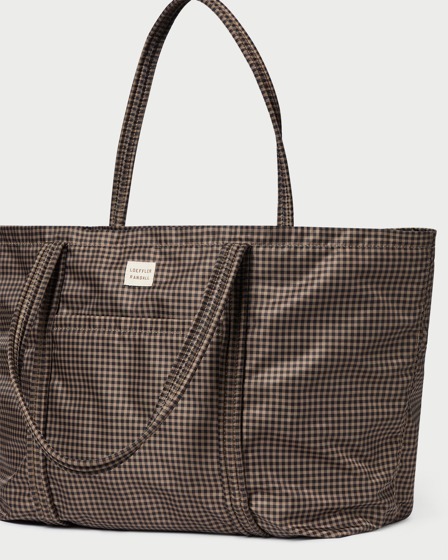 Dina Brown/Black Check Travel Tote | Loeffler Randall Women