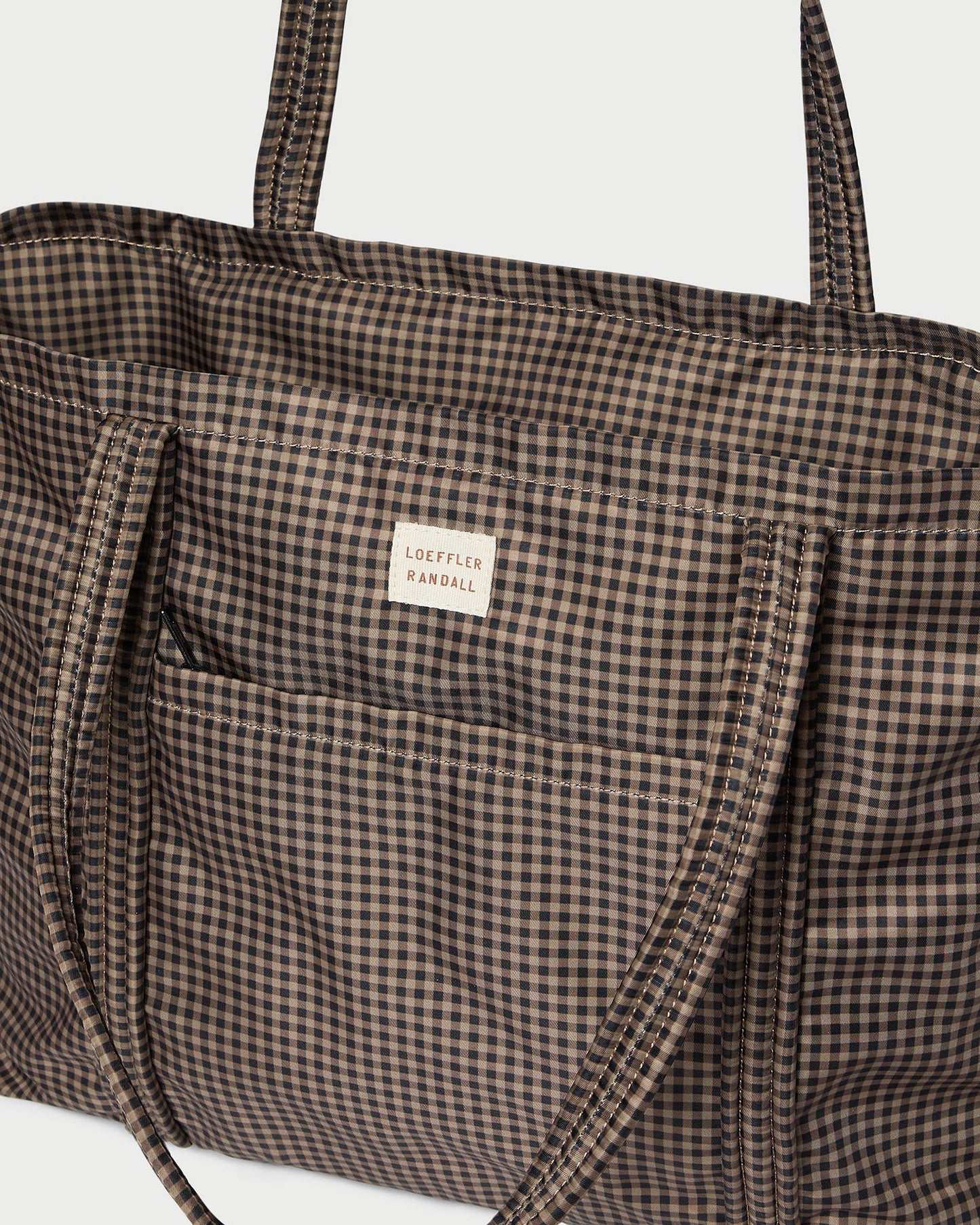 Dina Brown/Black Check Travel Tote | Loeffler Randall Women