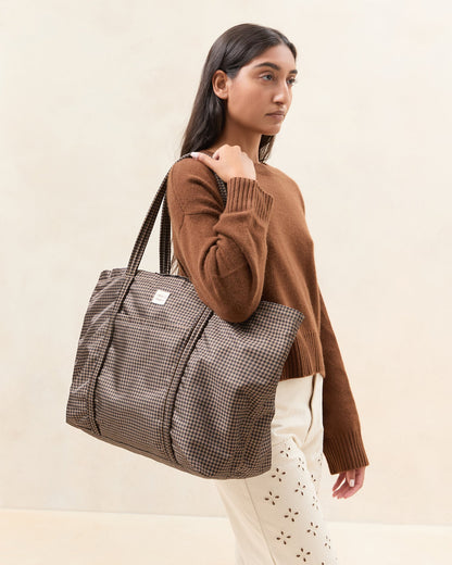 Dina Brown/Black Check Travel Tote | Loeffler Randall Women