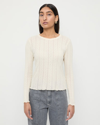 Lolo Pointelle Long-Sleeve Tee | Loeffler Randall Women