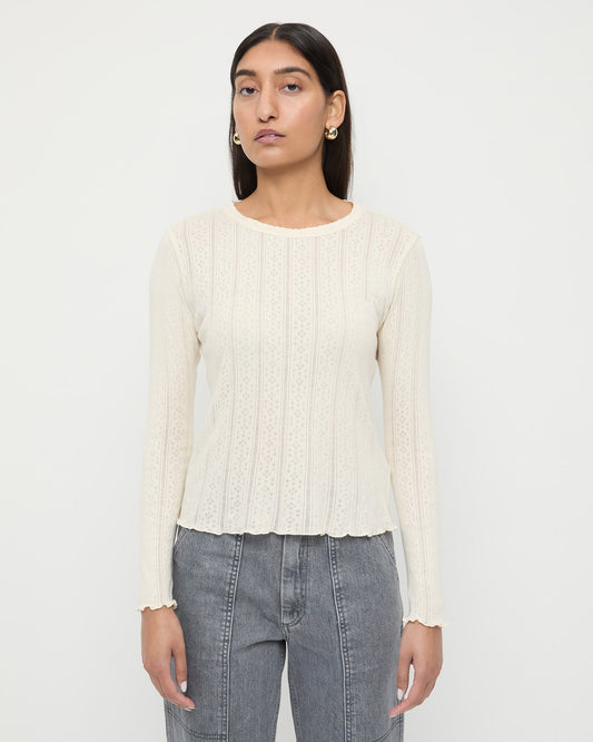 Lolo Pointelle Long-Sleeve Tee | Loeffler Randall Women