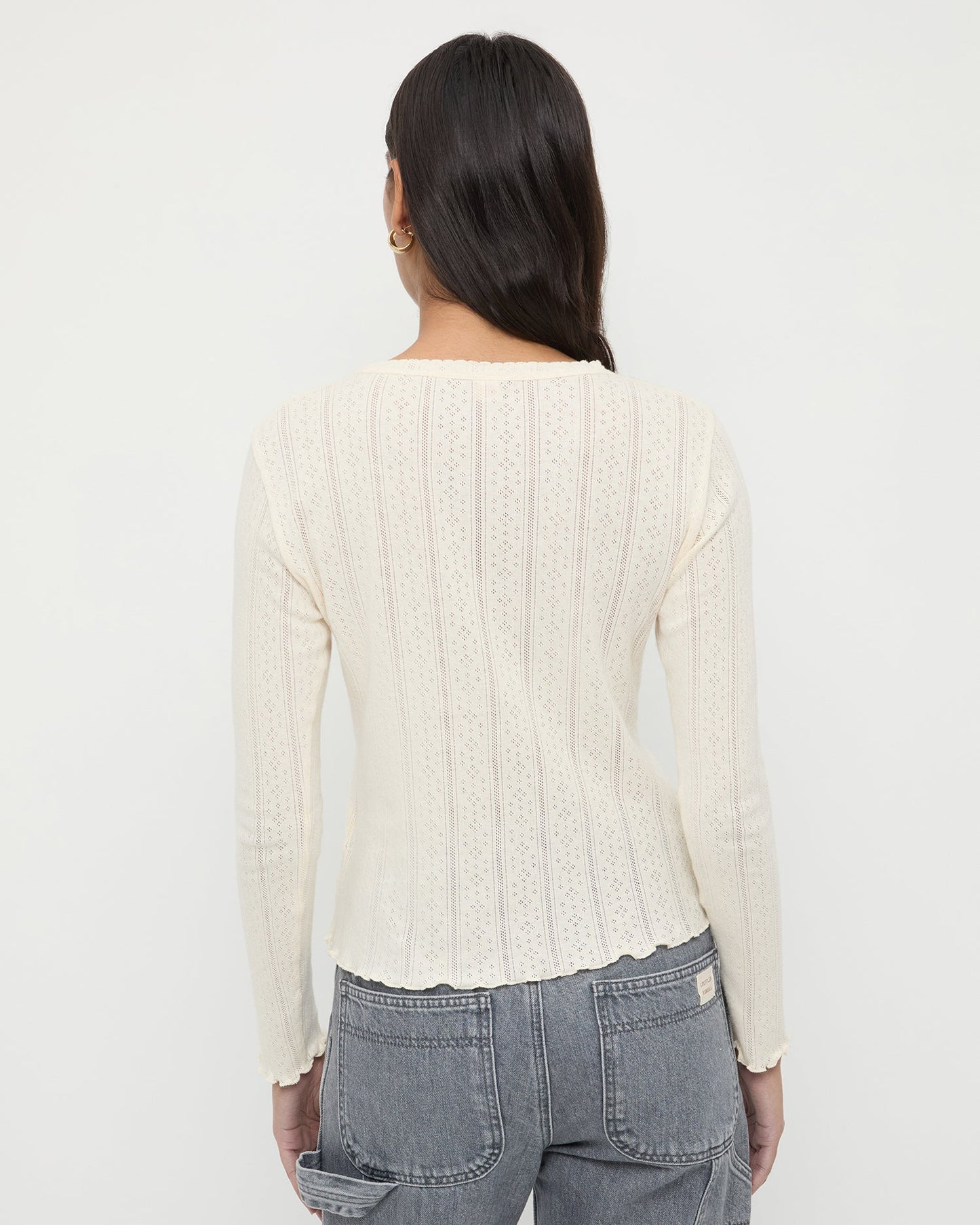 Lolo Pointelle Long-Sleeve Tee | Loeffler Randall Women