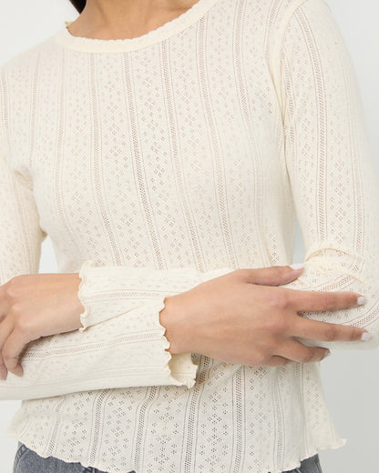 Lolo Pointelle Long-Sleeve Tee | Loeffler Randall Women