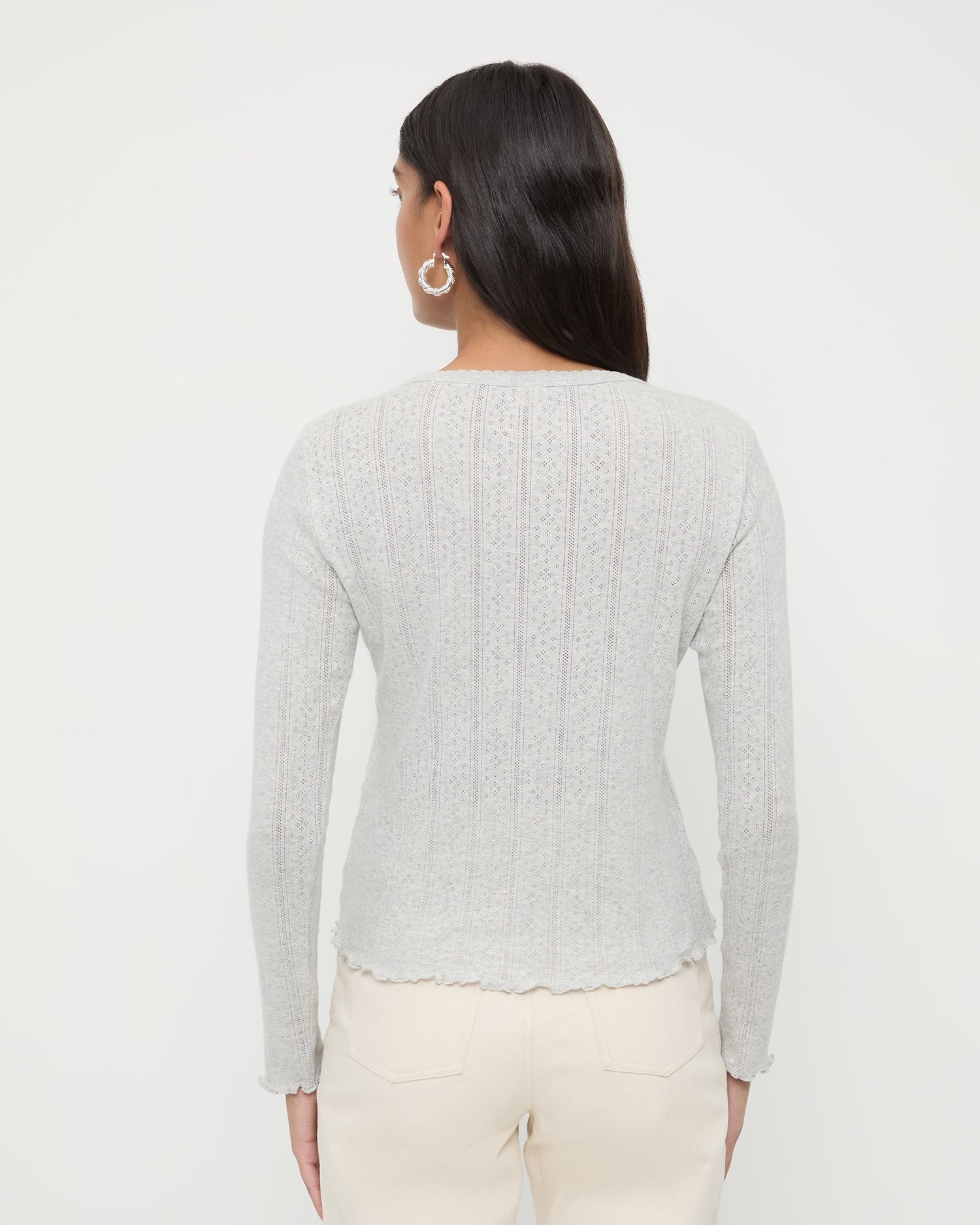 Lolo Pointelle Long-Sleeve Tee | Loeffler Randall Women