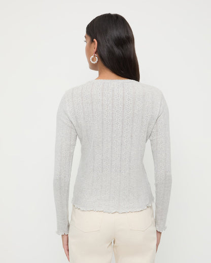 Lolo Pointelle Long-Sleeve Tee | Loeffler Randall Women