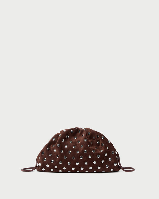 Bailey Espresso/Silver Dome Clutch | Loeffler Randall Women