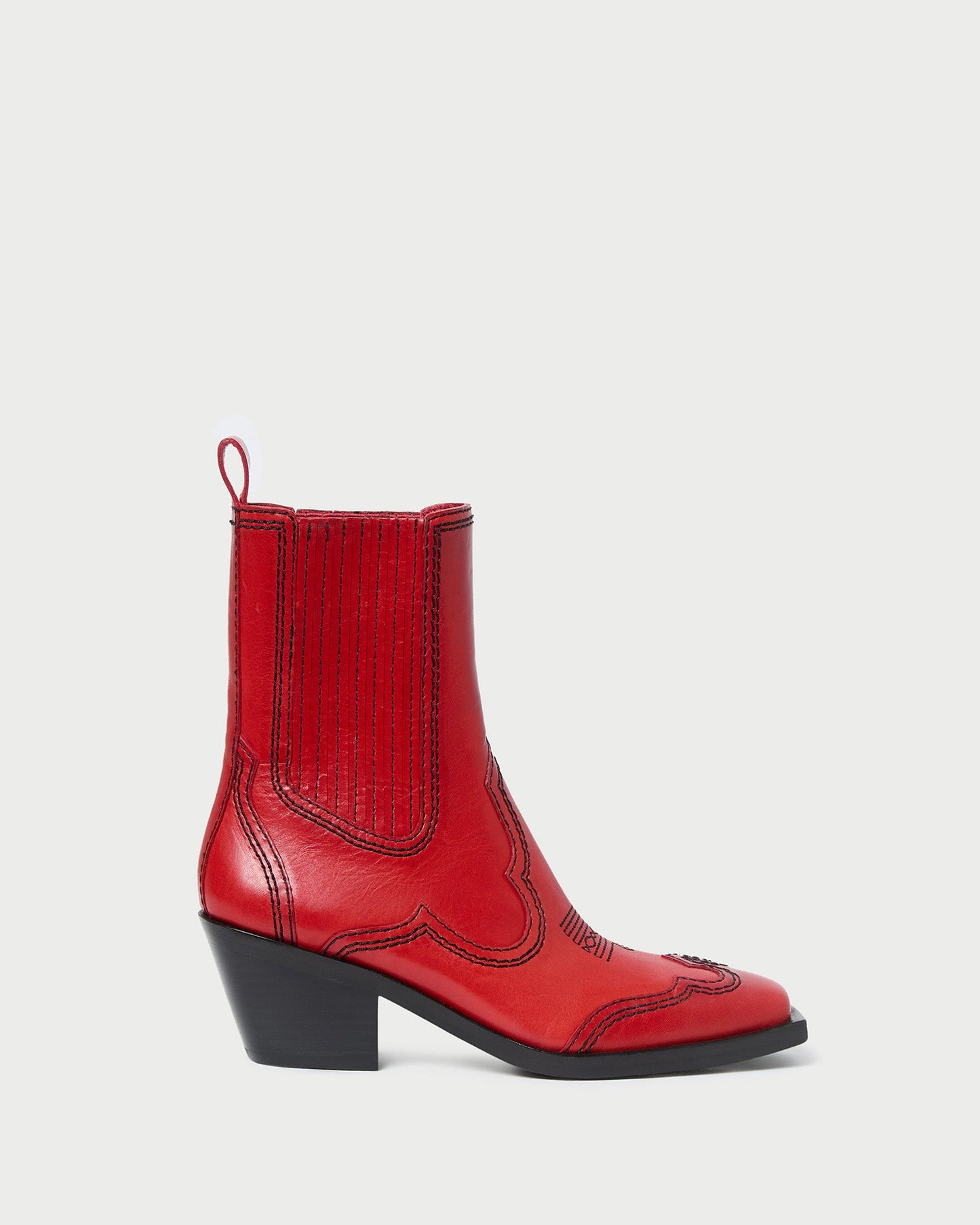 Agnes Red Leather Western Boot | Loeffler Randall Women