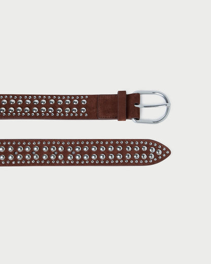 Isaac Espresso/Silver Studded Belt | Loeffler Randall Women