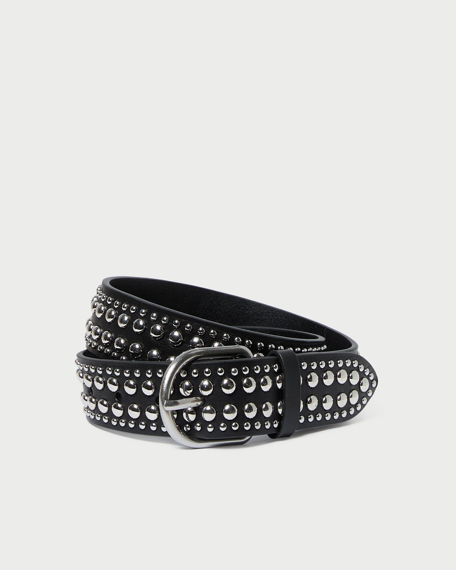 Isaac Black/Silver Studded Belt | Loeffler Randall Women