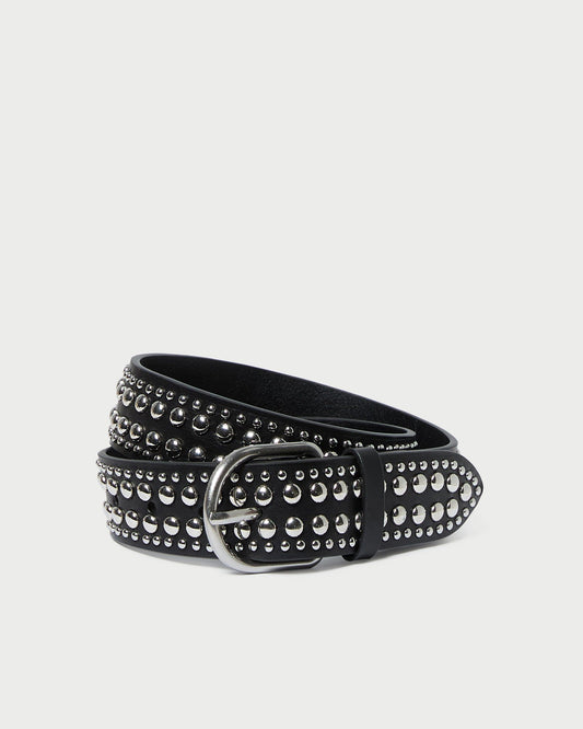 Isaac Black/Silver Studded Belt | Loeffler Randall Women