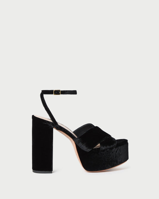 Loretta Black Velvet Platform Sandal | Loeffler Randall Women