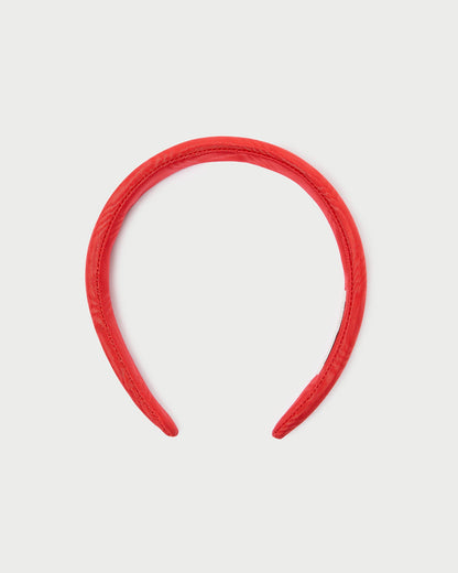 Marina Red Moiré Puffy Headband | Loeffler Randall Women