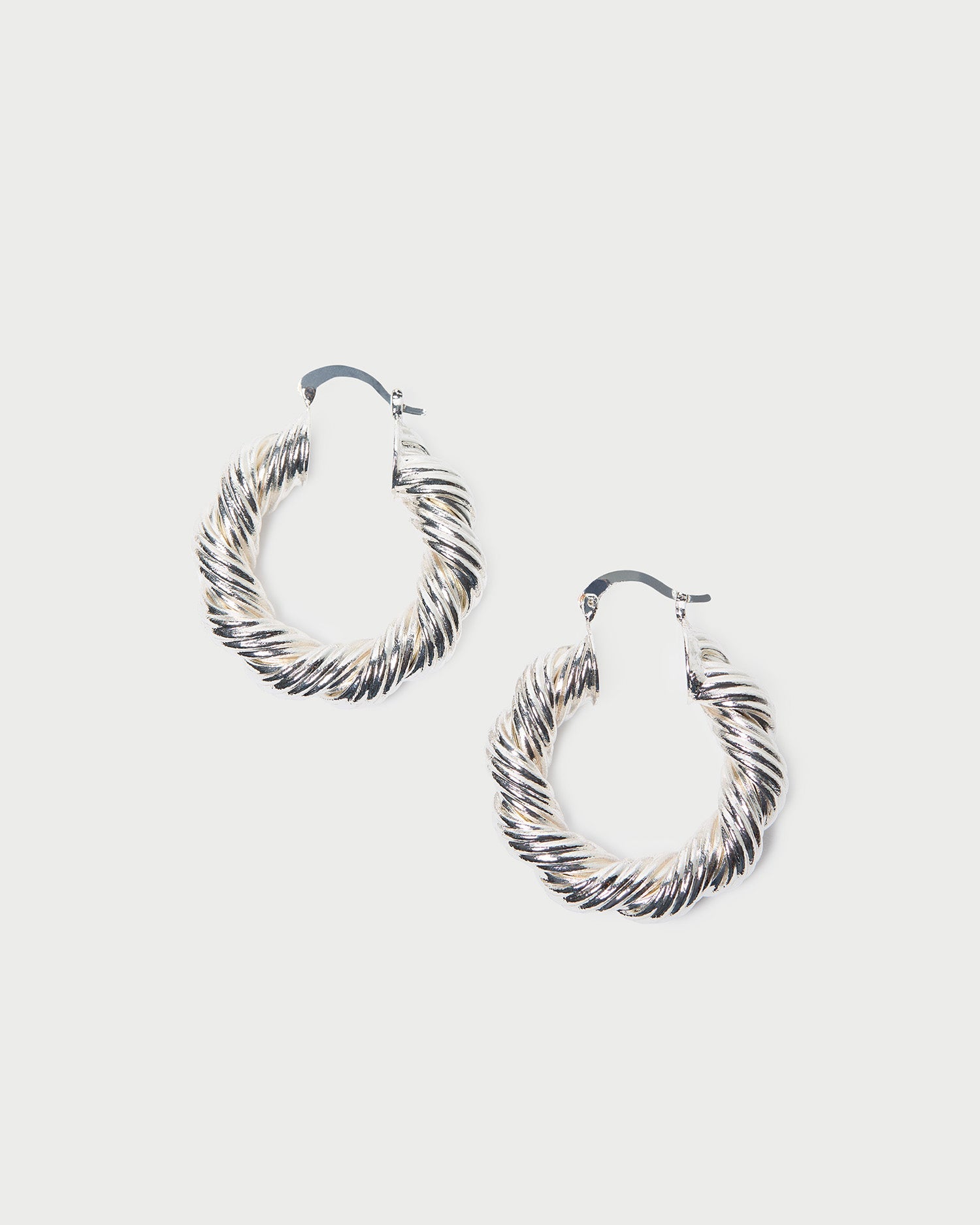 Atticus Silver Twisted Hoop Earrings | Loeffler Randall Women