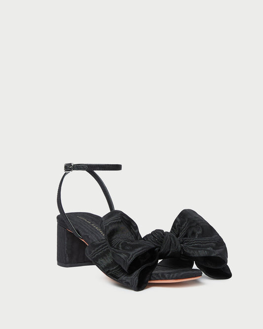 Carmen Black Moiré Bow Sandal | Loeffler Randall Women