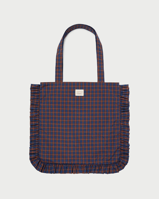 Justine Navy Ruffle Tote | Loeffler Randall Women