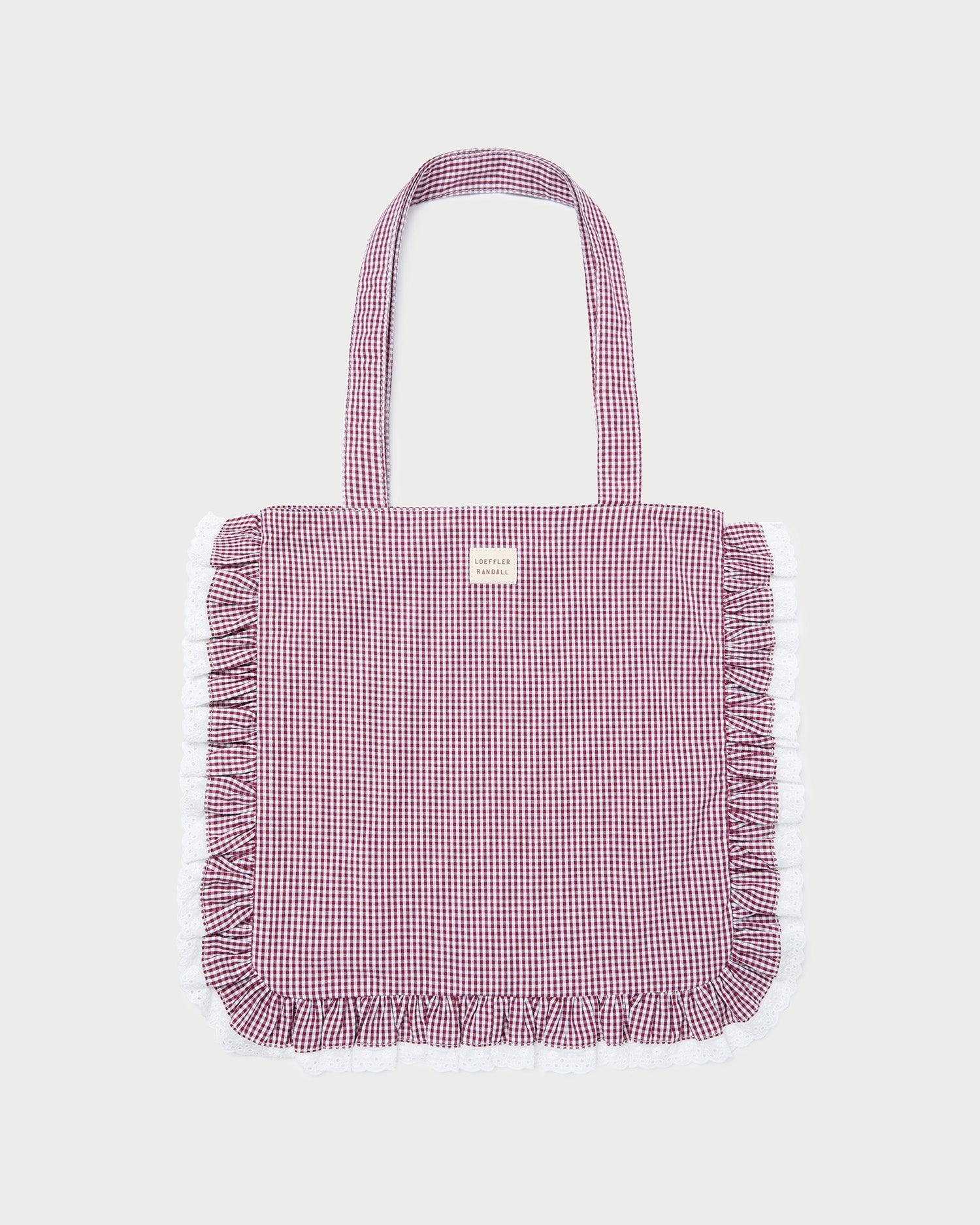 Justine Maroon Ruffle Tote | Loeffler Randall Women