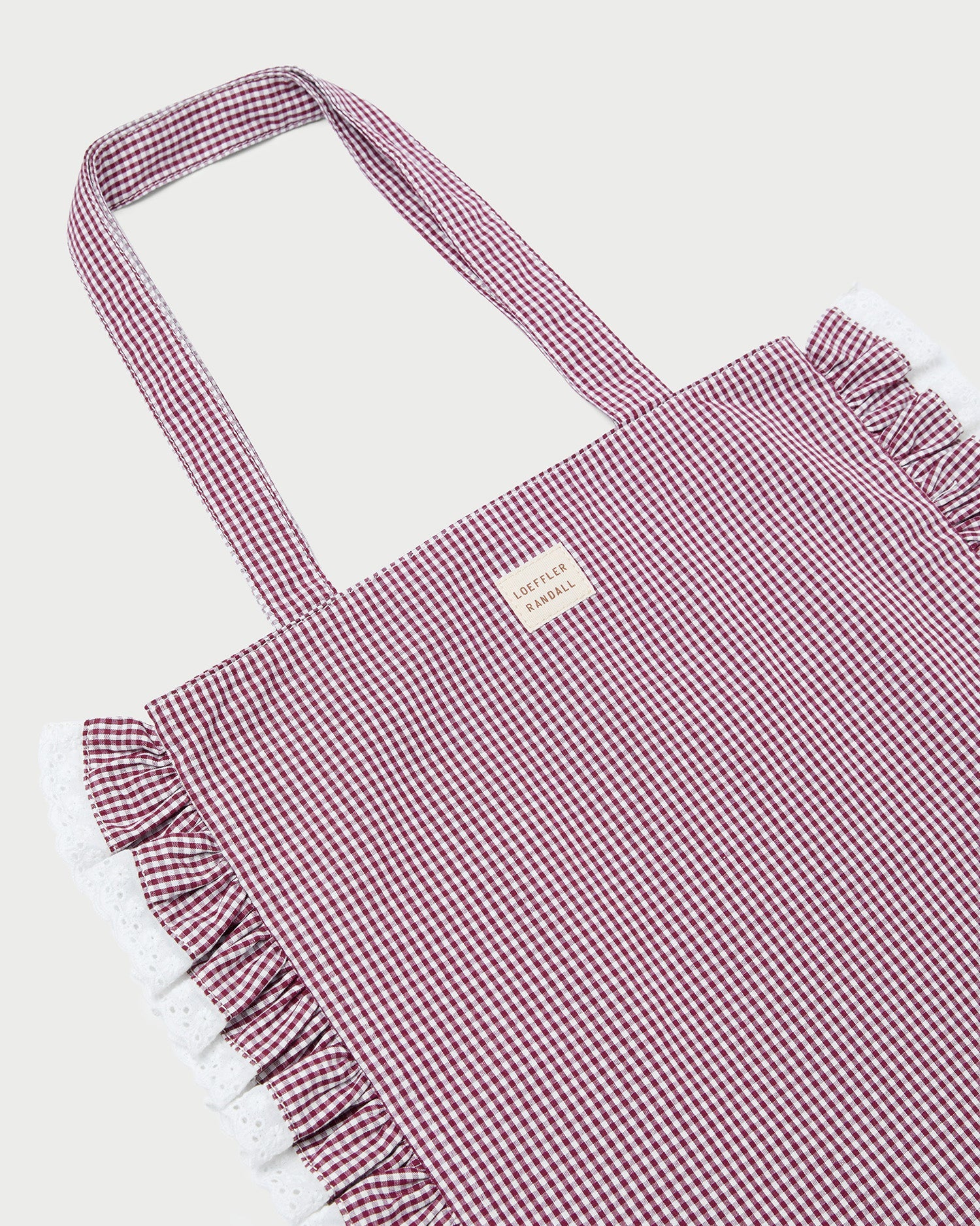 Justine Maroon Ruffle Tote | Loeffler Randall Women