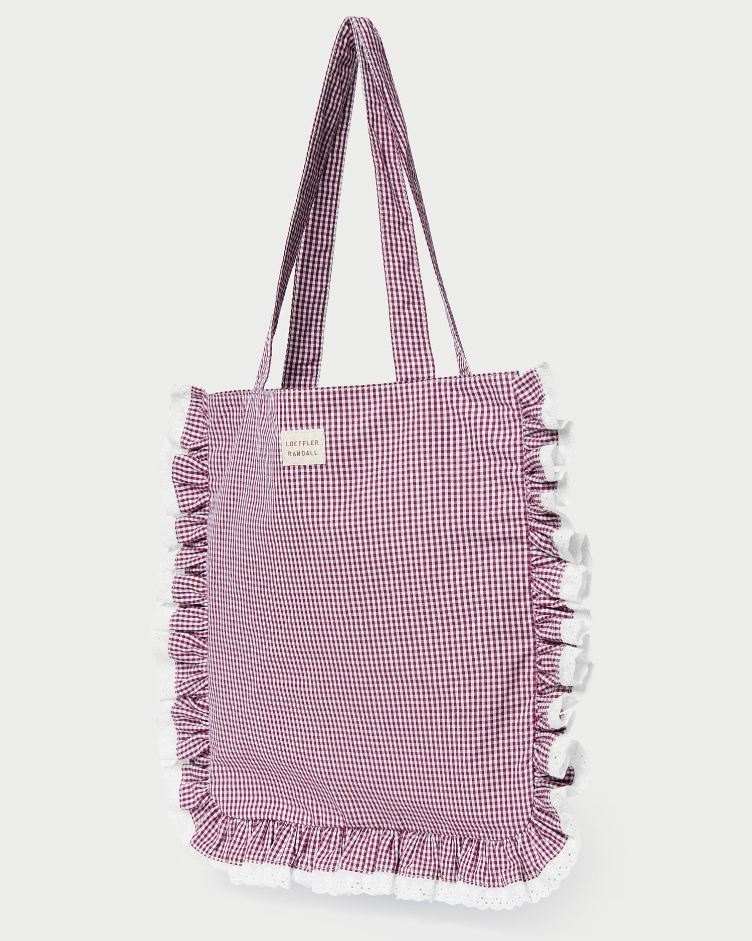 Justine Maroon Ruffle Tote | Loeffler Randall Women