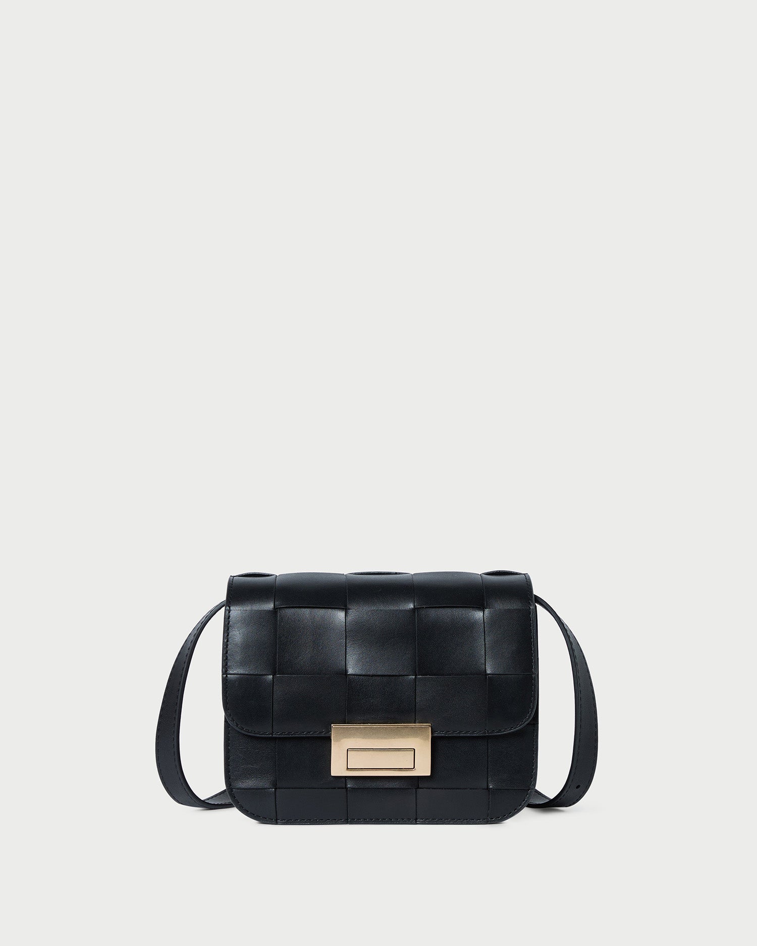 Desi Black Woven Leather Crossbody | Loeffler Randall Women