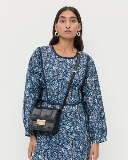 Desi Black Woven Leather Crossbody | Loeffler Randall Women