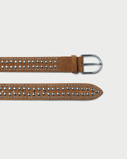 Isaac Cacao/Silver Studded Belt | Loeffler Randall Women