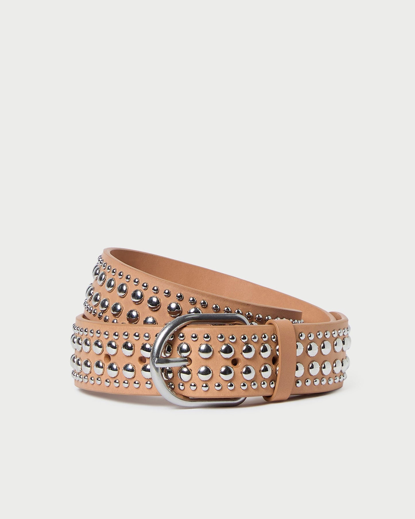 Isaac Honey/Silver Studded Belt | Loeffler Randall Women