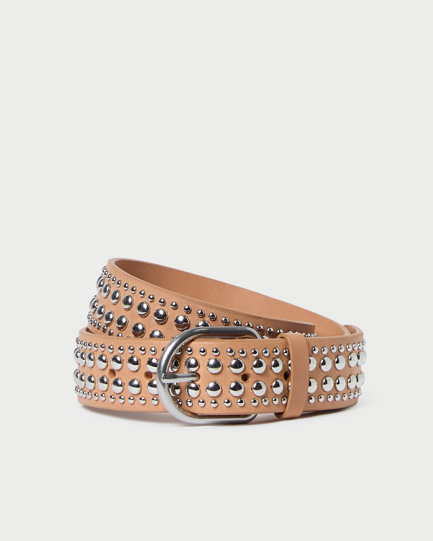 Isaac Honey/Silver Studded Belt | Loeffler Randall Women