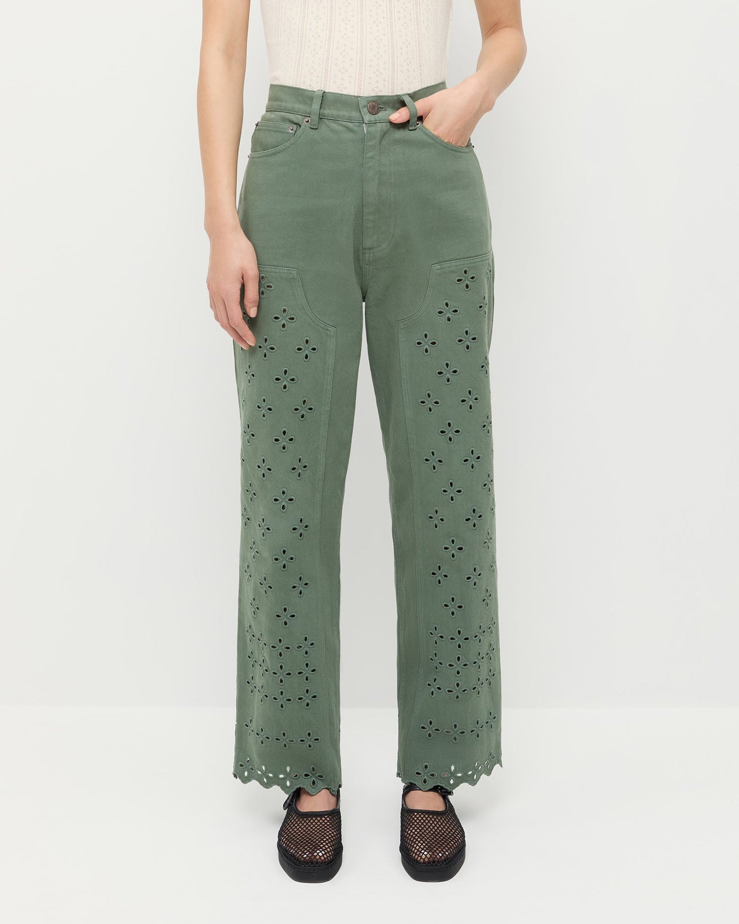 Demi Embroidered Pant | Loeffler Randall Women