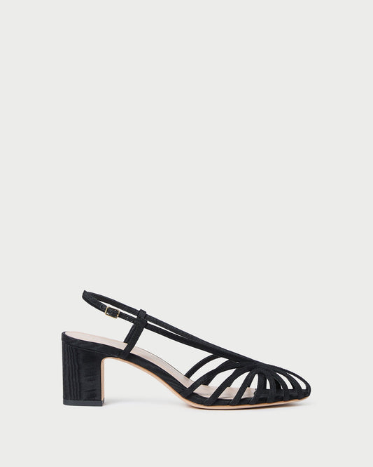 Priscilla Black Moiré Heeled Sandal | Loeffler Randall Women