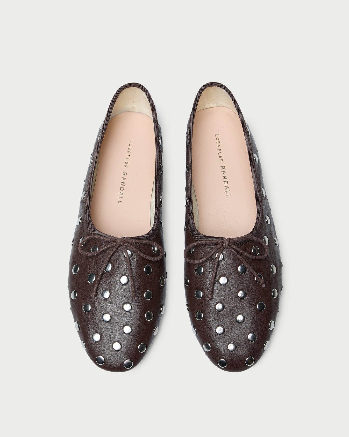 Landon Espresso/Silver Leather Ballet Flat | Loeffler Randall Women