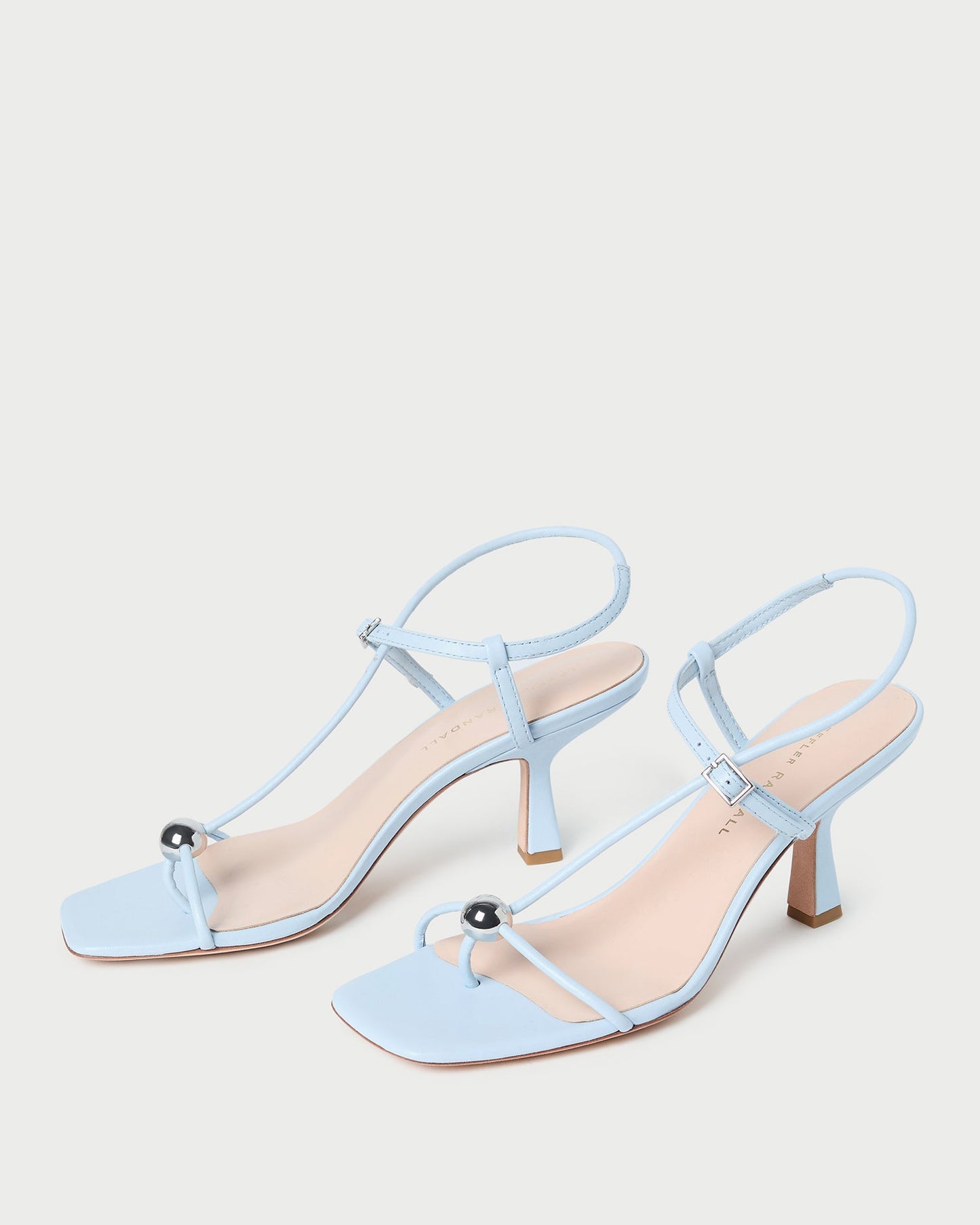 Triana Blue Leather Mid-Heel Sandal | Loeffler Randall Women